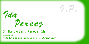 ida perecz business card